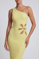 Daisy Cutout One Shoulder Maxi Dress