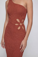 Daisy Cutout One Shoulder Maxi Dress