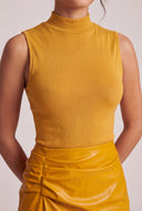 Vegan Leather Asymmetrical Dress