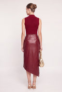 Vegan Leather Asymmetrical Dress