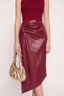 Vegan Leather Asymmetrical Dress