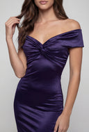 Violeta Twist Front Off The Shoulder Maxi Dress