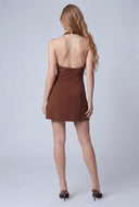 Studded Halter Mini Dress