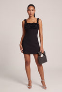 Floral Applique Mini Dress