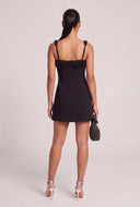 Floral Applique Mini Dress