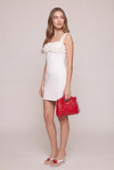 Floral Applique Mini Dress