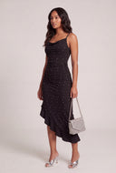 Faux Pearl Asymmetrical Dress