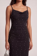 Faux Pearl Asymmetrical Dress