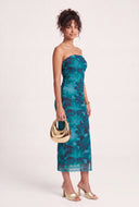 Floral Strapless Maxi Dress
