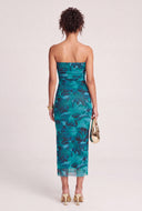Floral Strapless Maxi Dress