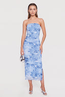 Floral Strapless Maxi Dress