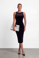 Sierra Velvet Keyhole Back Midi Dress
