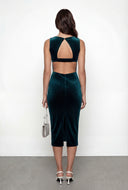 Sierra Velvet Keyhole Back Midi Dress