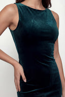Sierra Velvet Keyhole Back Midi Dress