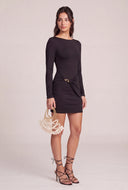 Long Sleeve Backless Mini Dress