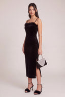 Glam Velvet Midi Dress