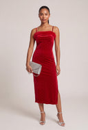 Glam Velvet Midi Dress