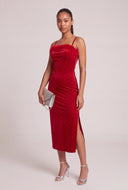 Glam Velvet Midi Dress