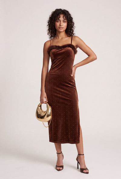 Glam Velvet Midi Dress
