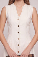 Button Front Denim Dress