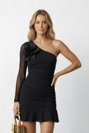 Flora One Shoulder Ruched Bodycon Dress