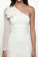 Flora One Shoulder Ruched Bodycon Dress
