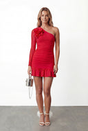 Flora One Shoulder Ruched Bodycon Dress