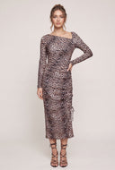 Leopard Print Asymmetrical Dress