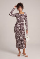 Zebra Print Asymmetrical Dress