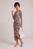 Zebra Print Asymmetrical Dress