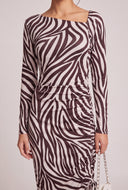 Zebra Print Asymmetrical Dress
