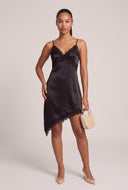 Satin Asymmetrical Slip Dress