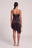 Satin Asymmetrical Slip Dress