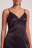 Satin Asymmetrical Slip Dress
