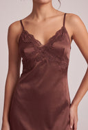 Satin Asymmetrical Slip Dress