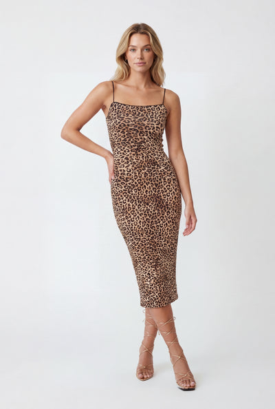 Leopard Print Cami Dress