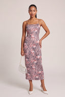 Leopard Floral Maxi Dress