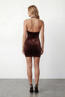 Valeria Velvet Halter Mini Dress