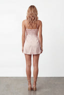 Satin Bow Front A-Line Dress