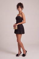 Glitter Strapless Bubble Dress