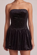 Glitter Strapless Bubble Dress