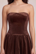 Glitter Strapless Bubble Dress