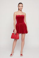 Glitter Strapless Bubble Dress