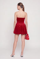 Glitter Strapless Bubble Dress