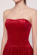 Glitter Strapless Bubble Dress