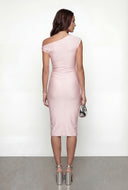 Ruched One Shoulder Midi Dress