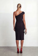 Ainara Off the Shoulder Side Slit Bodycon Dress