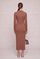Long Sleeve Midi Polo Dress