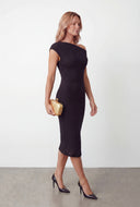 One Shoulder Textured Knit Bodycon Dress