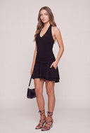 Ruffled Tiered Halter Dress
